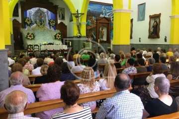 La Virgen de las Nieves estrena himno en el 75 aniversario de la Parroquia de Lomo Magullo (Foto TA)